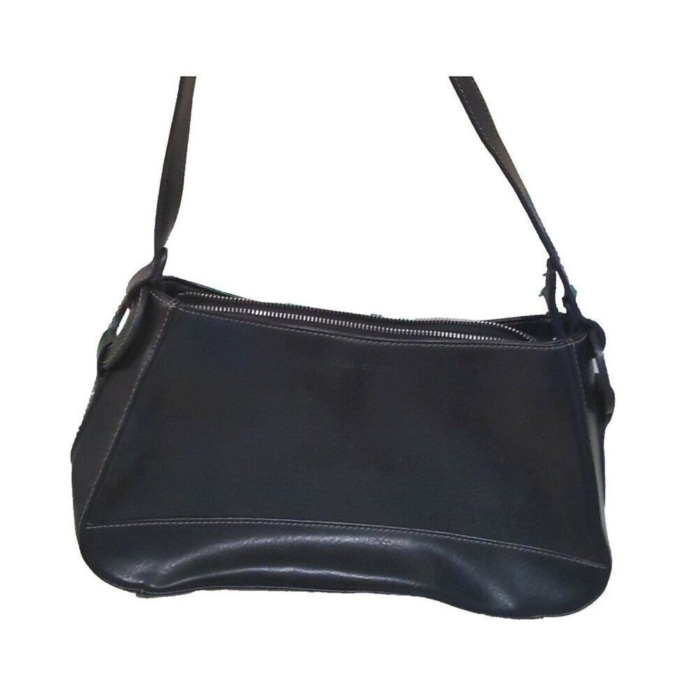 Vintage Y2K Jones New York Pocketbook Black Shoulder Bag Purse Silver Studs